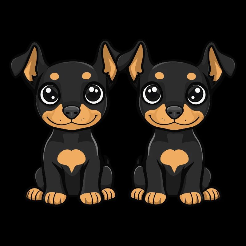 Bande dessinée de chien doberman