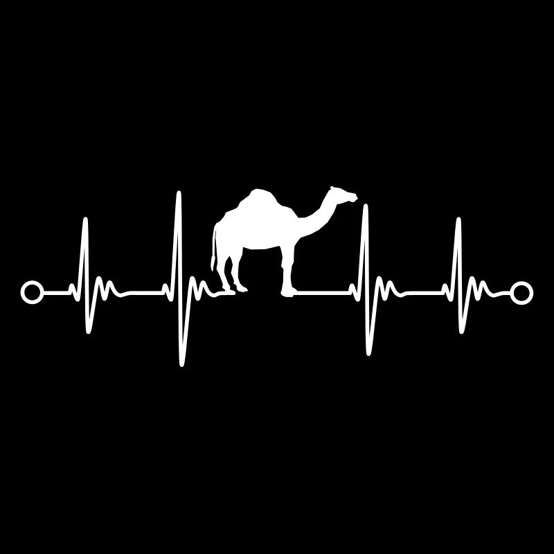 Camel dromedary EKG pulse heartbeat design