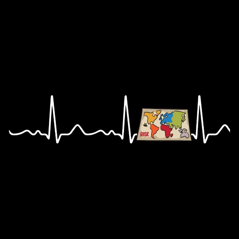 Risk - heartbeat, pulse, heart line, ECG