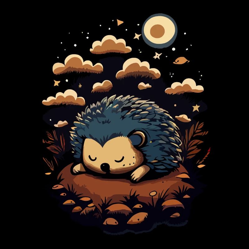 Süßer Igel schläft