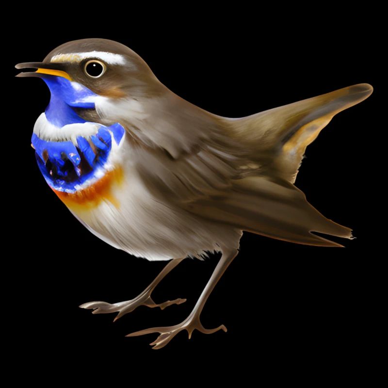 Oiseau gorge bleue