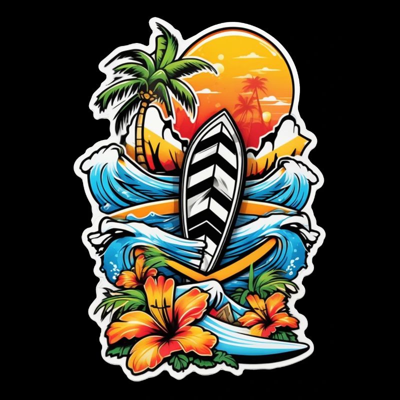 surf plage palmier soleil vacances