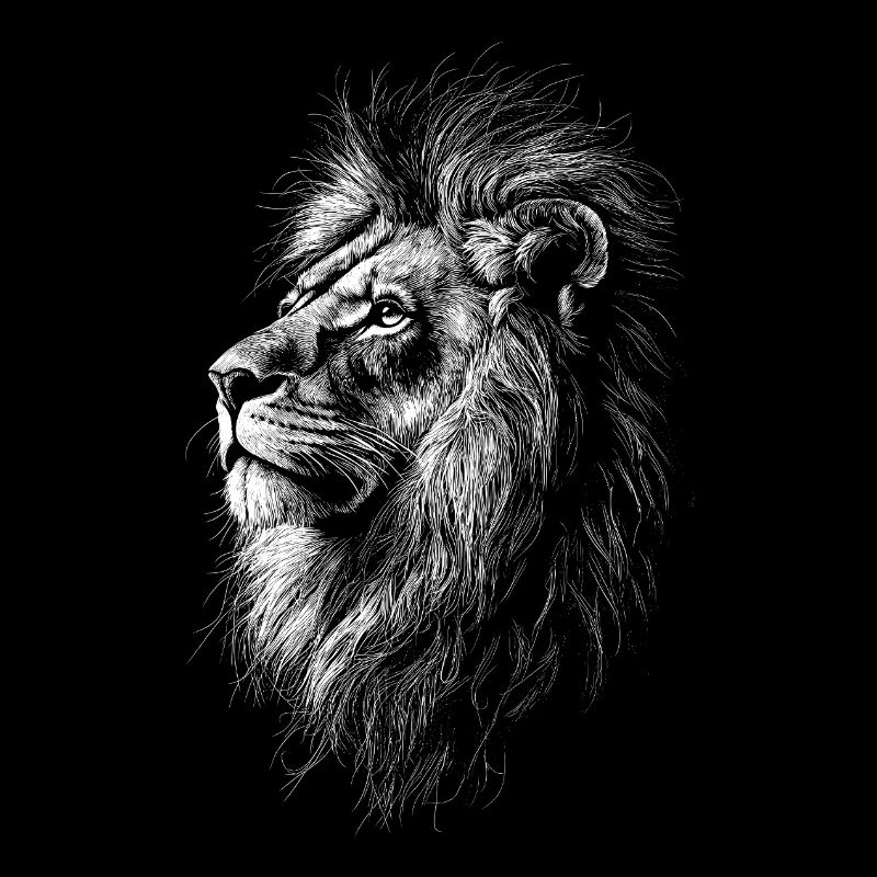 Dessin de silhouette de lion
