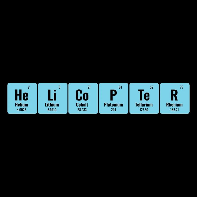 Periodisches System der Elemente Hubschrauberpilot Chop