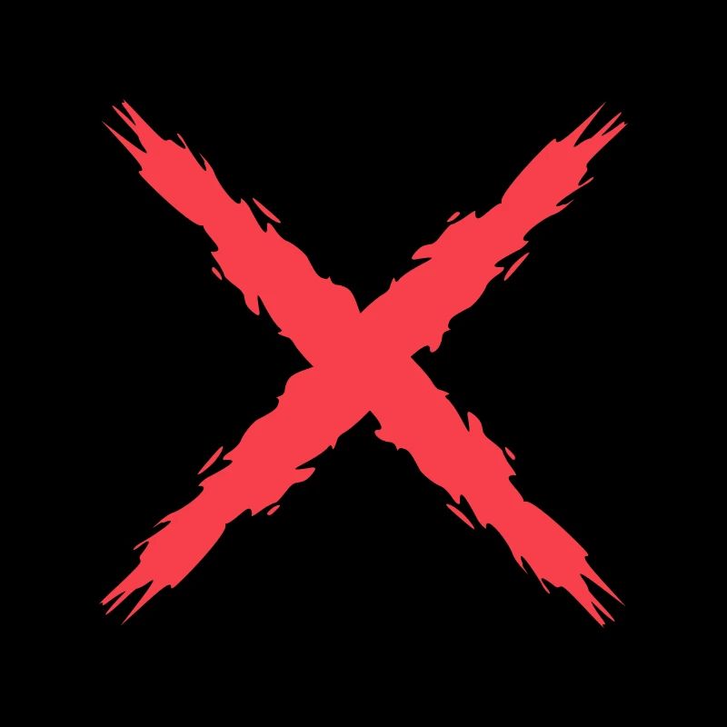 Croix de vecteur de conception rouge