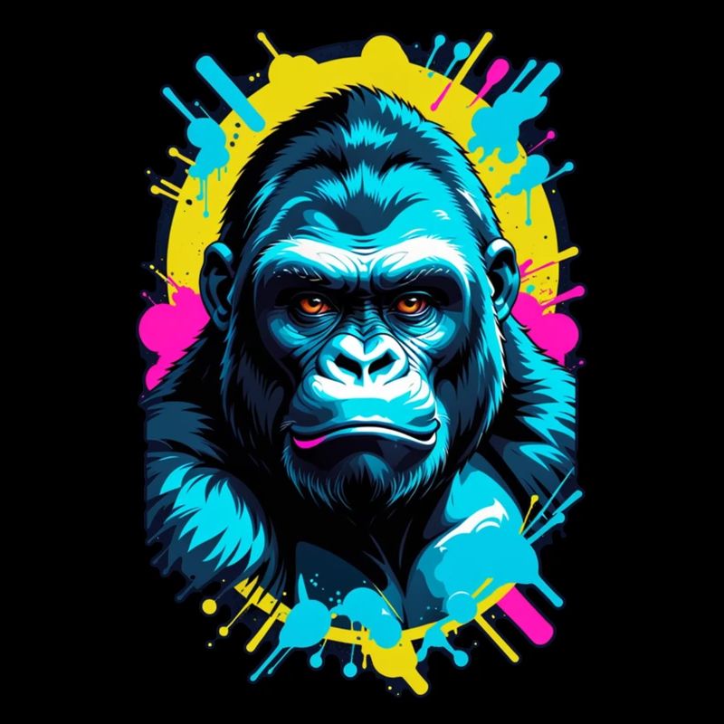 Gorilla with Gold Chain