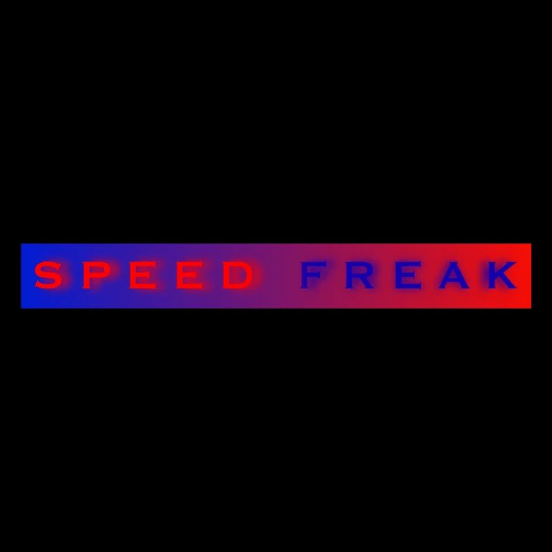 Speed Freak with blue red background