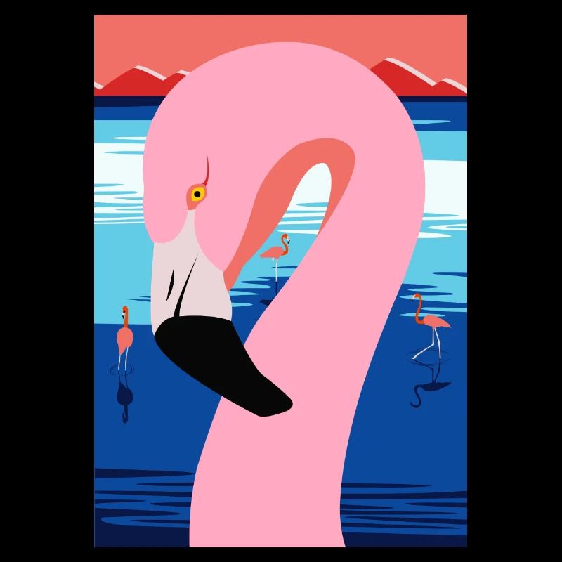 Sunset Flamingo
