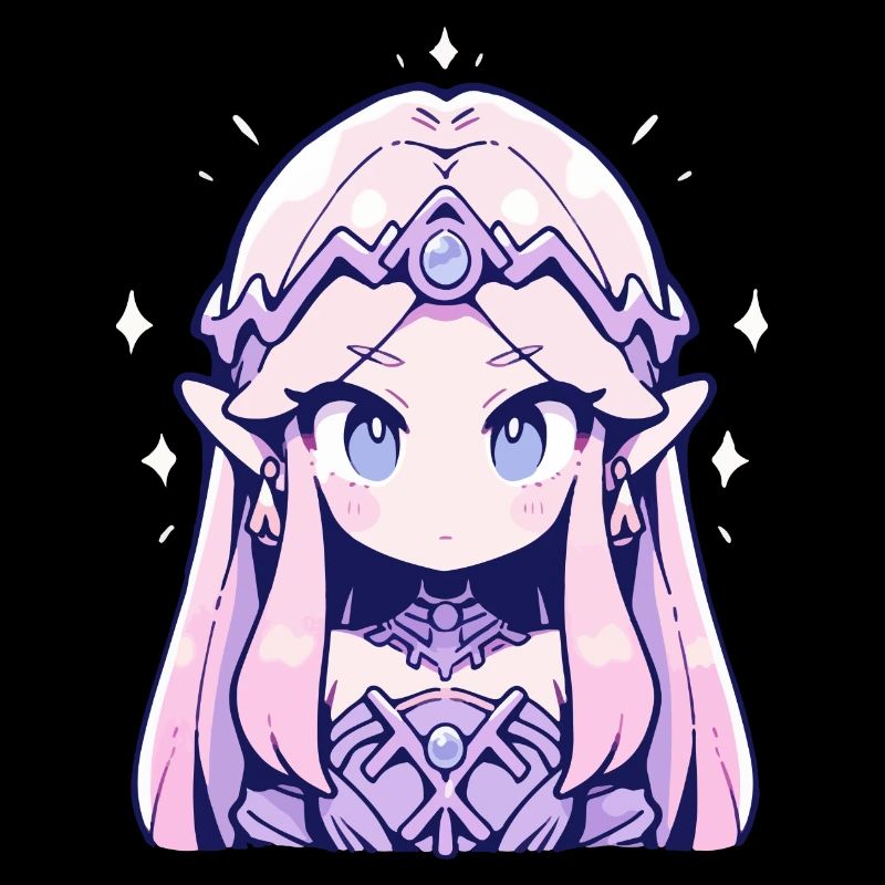 Princesse Chibi mignonne - Conception de conte de fées mignon