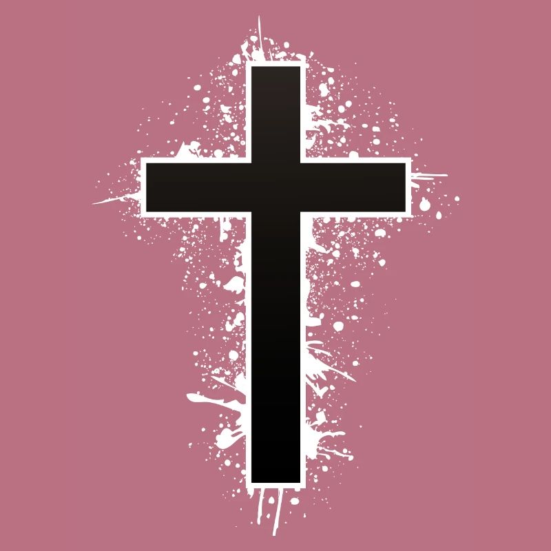 Croix éclaboussures de couleur