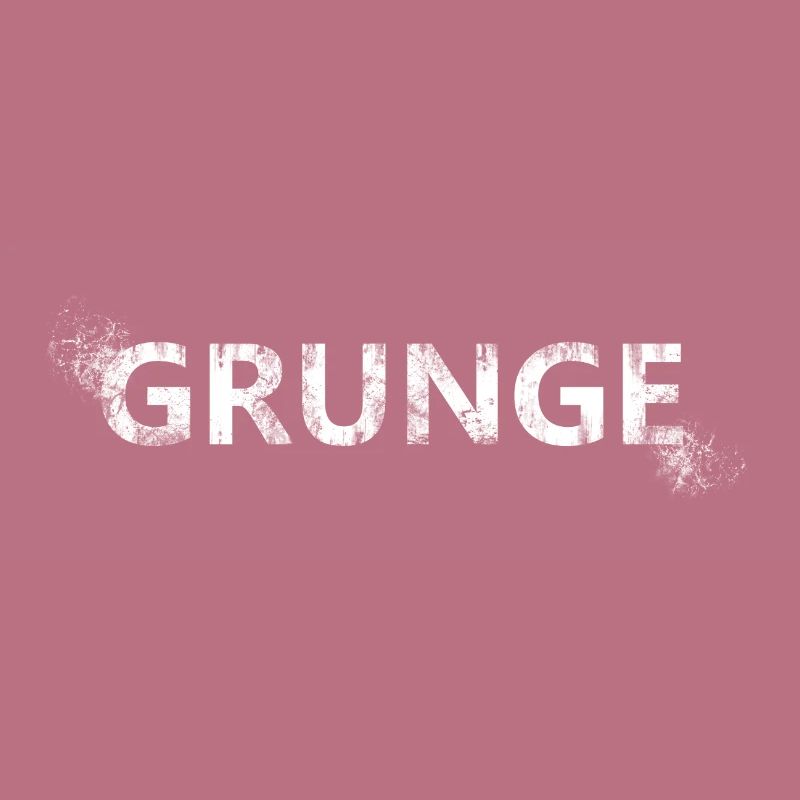 Grunge 90s Seattle distressed logo