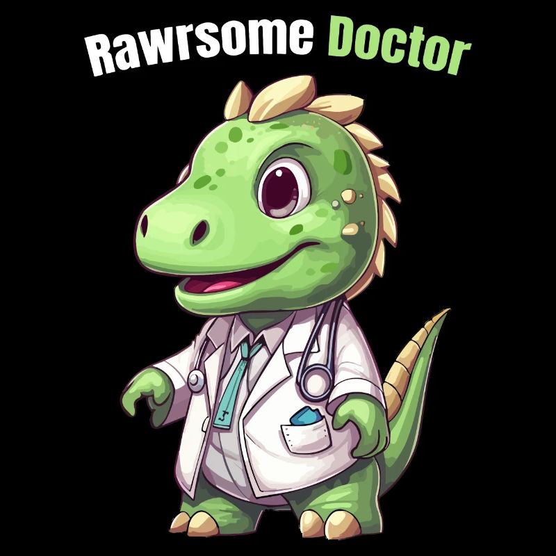 Rawrsome Dinosaurier Doktor Hemd
