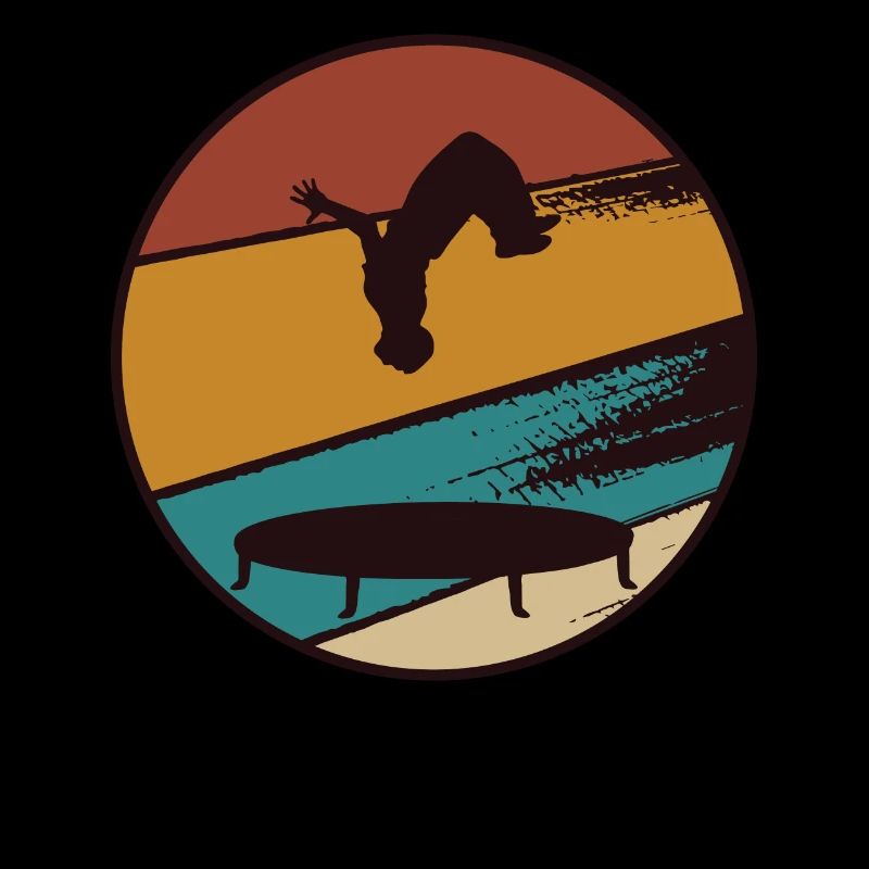 Trampolinturnen Trampoline Retro