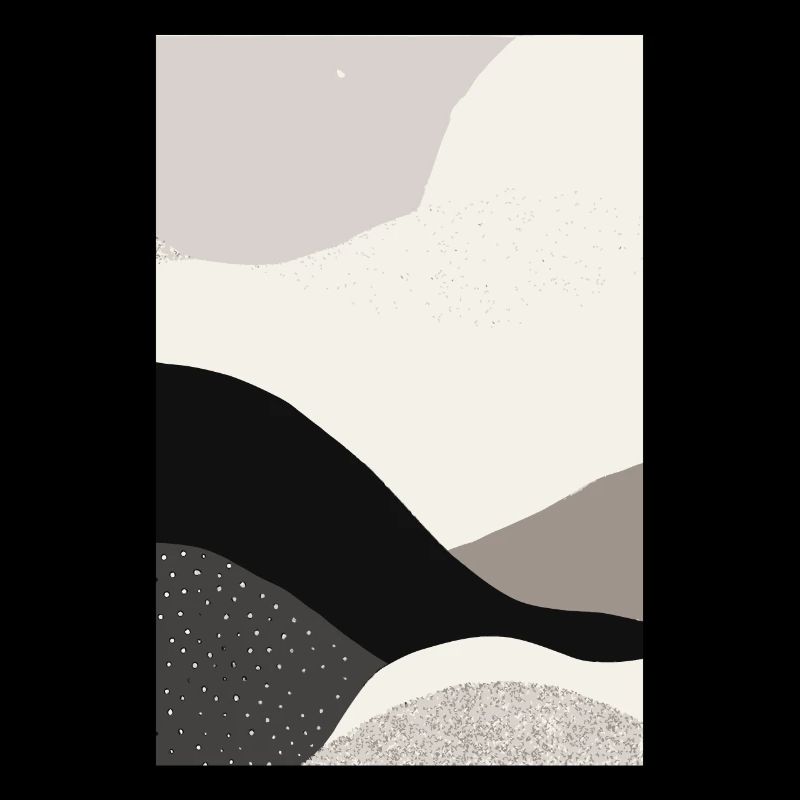 Abstract Modern Black and Grey Waves