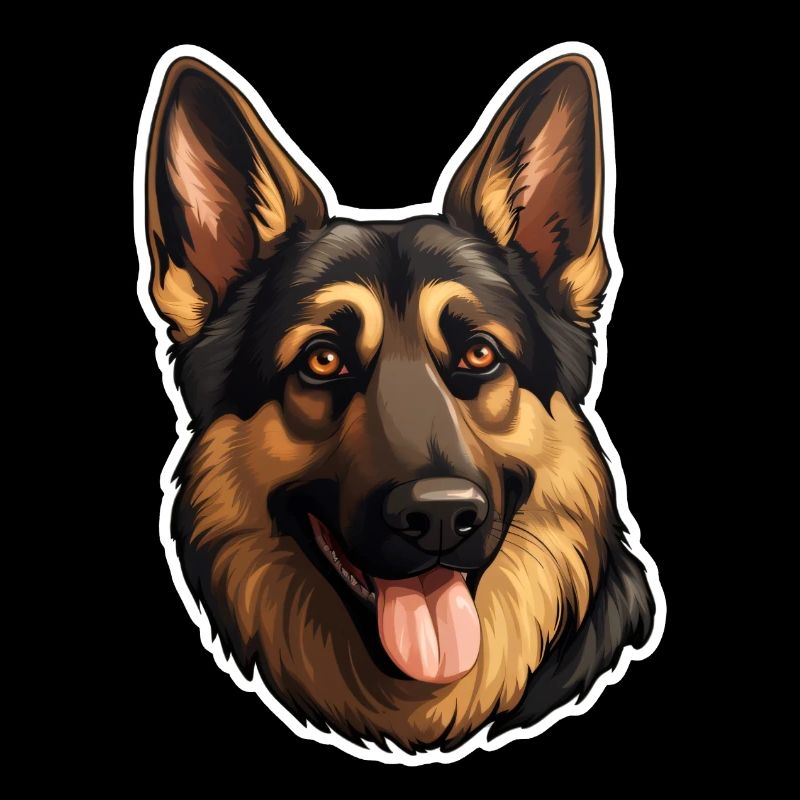 Schäferhundkopf
