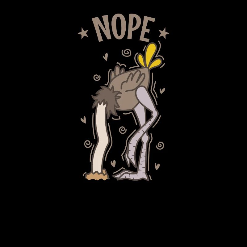 Nope Tête d’autruche dans le sable Ratite