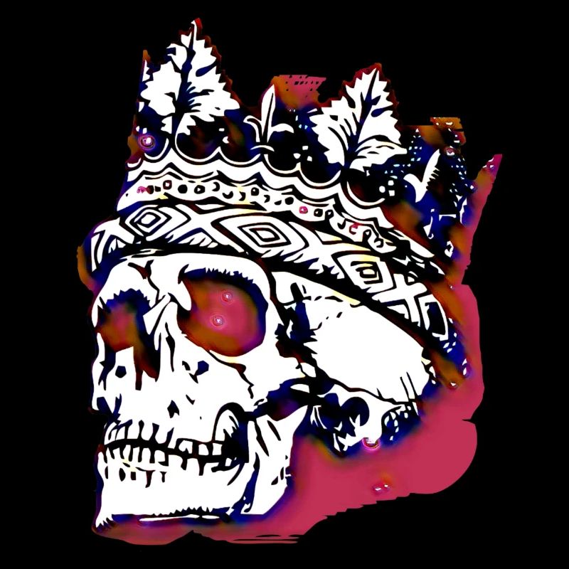 Totenkopf mit Krone
