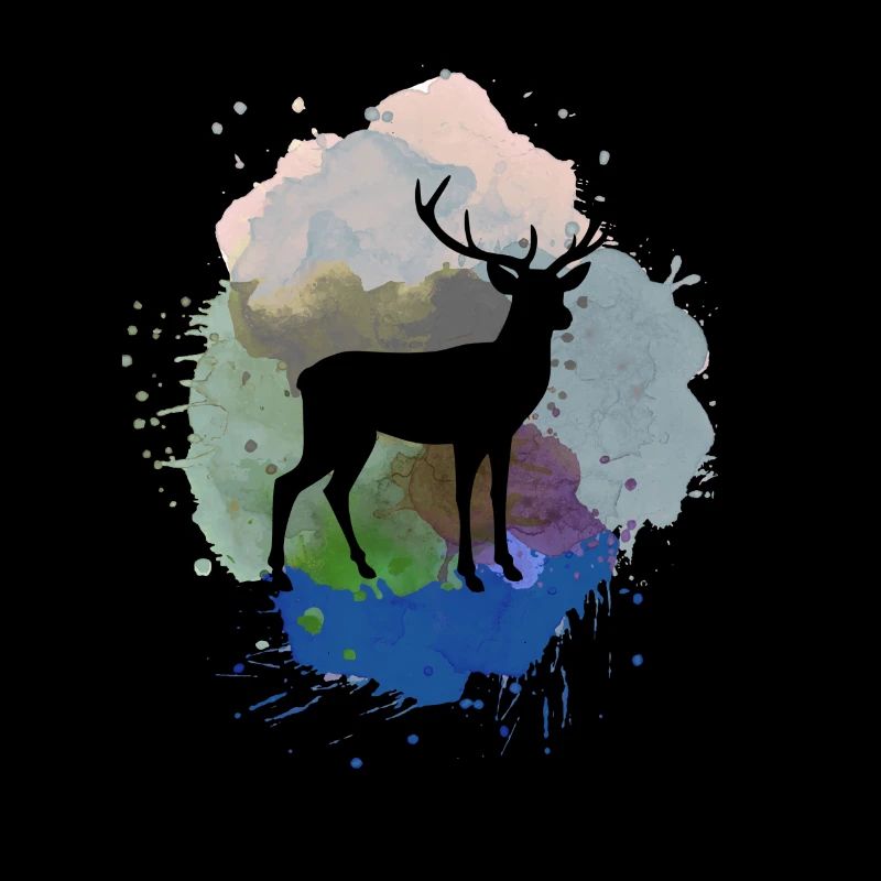 nature,nature,deer,trees,mountains,landscape,forest