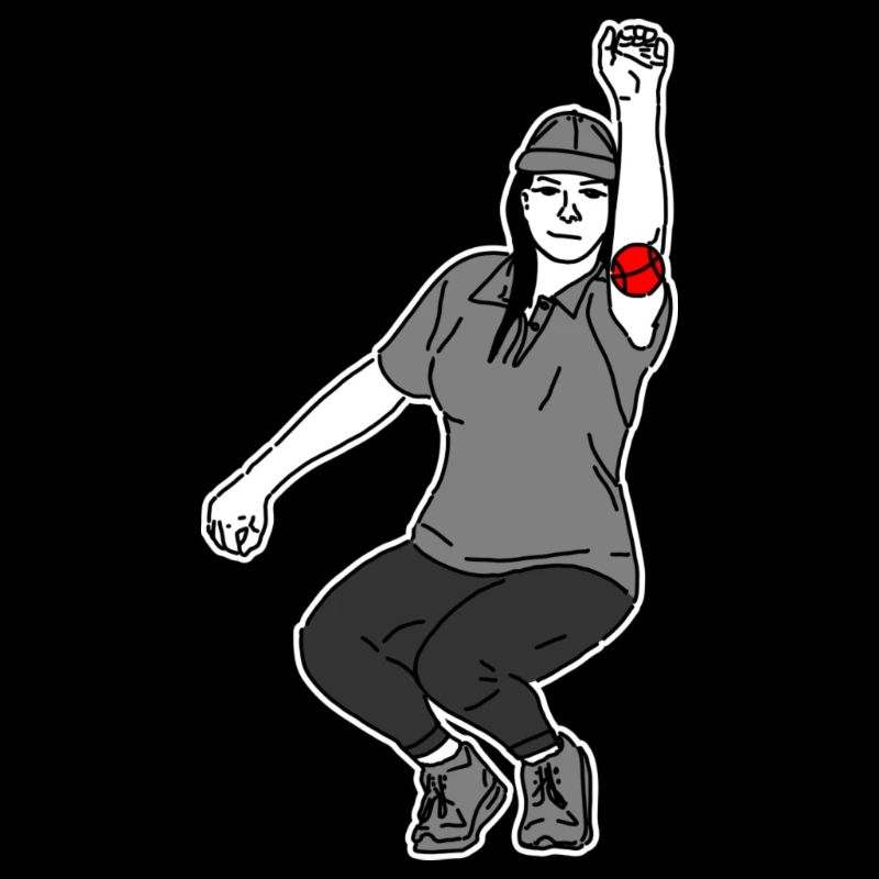 Petanque player Left-handed