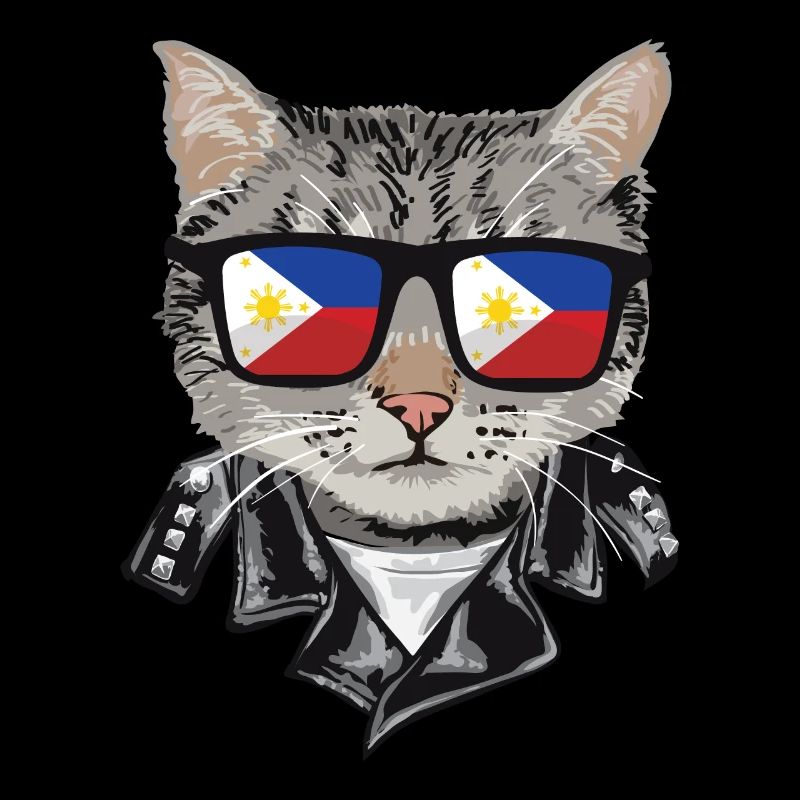 Cat Philippines Flag Lunettes de soleil