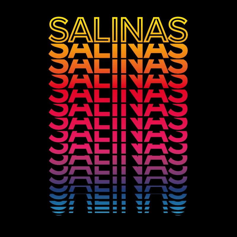 Retro Nostalgisch USA Stadt - Regenbogen Salinas