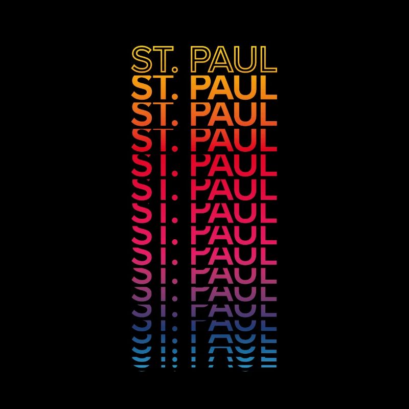 Retro Nostalgisch USA Stadt - Regenbogen St. Paul