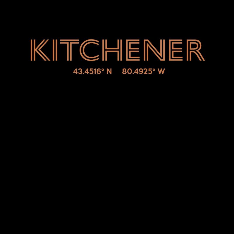 Canada City Coordinates - Kitchener