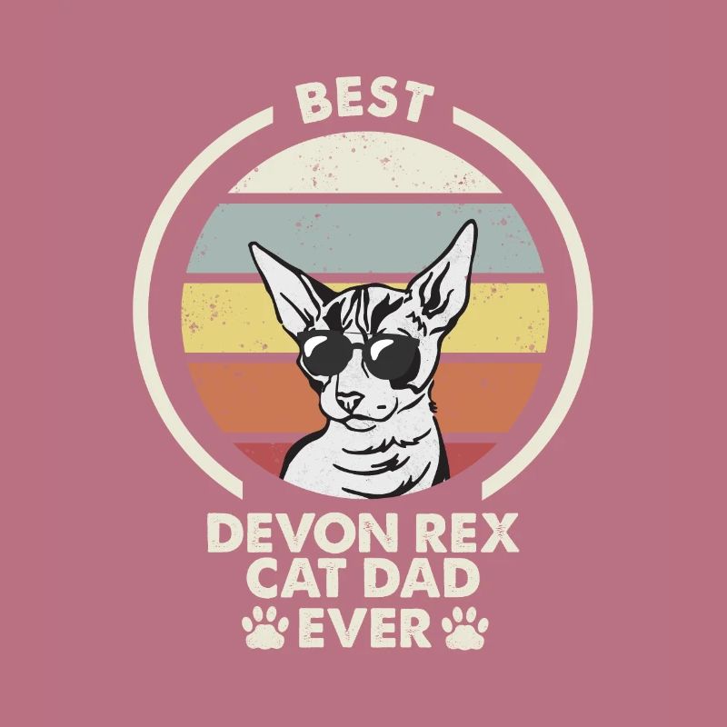 Cat Dad - Devon Rex Cat