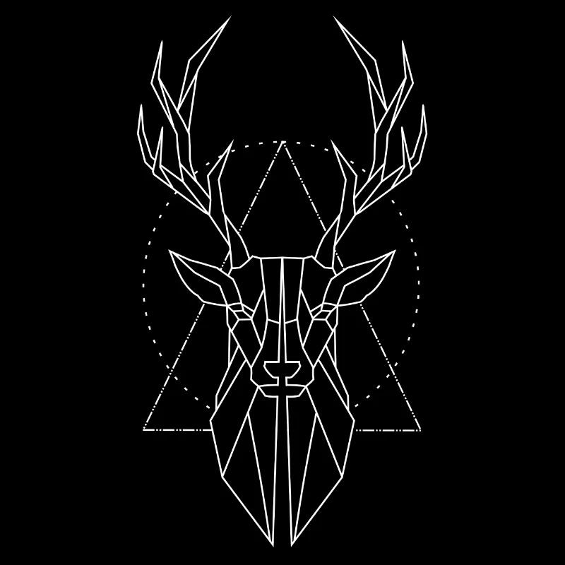 Geometrischer Hirsch Kopf Geschenkidee