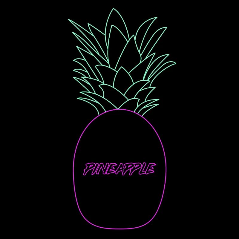 Ananas Neon Retro 80s Geschenk