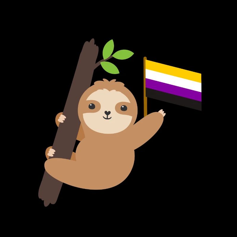 Queer Non-Binary Sloth Tropical Animal LGBT