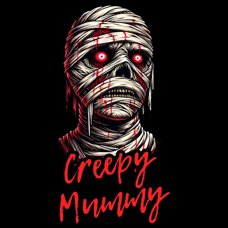 Joyeux Halloween Momie effrayante Conception graphique