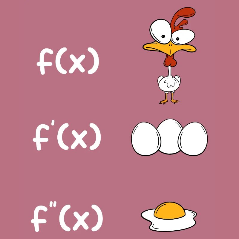 Math Derivation Chicken Student Teacher Gift
