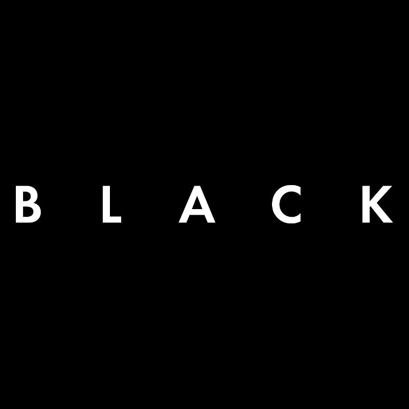 black - the color black