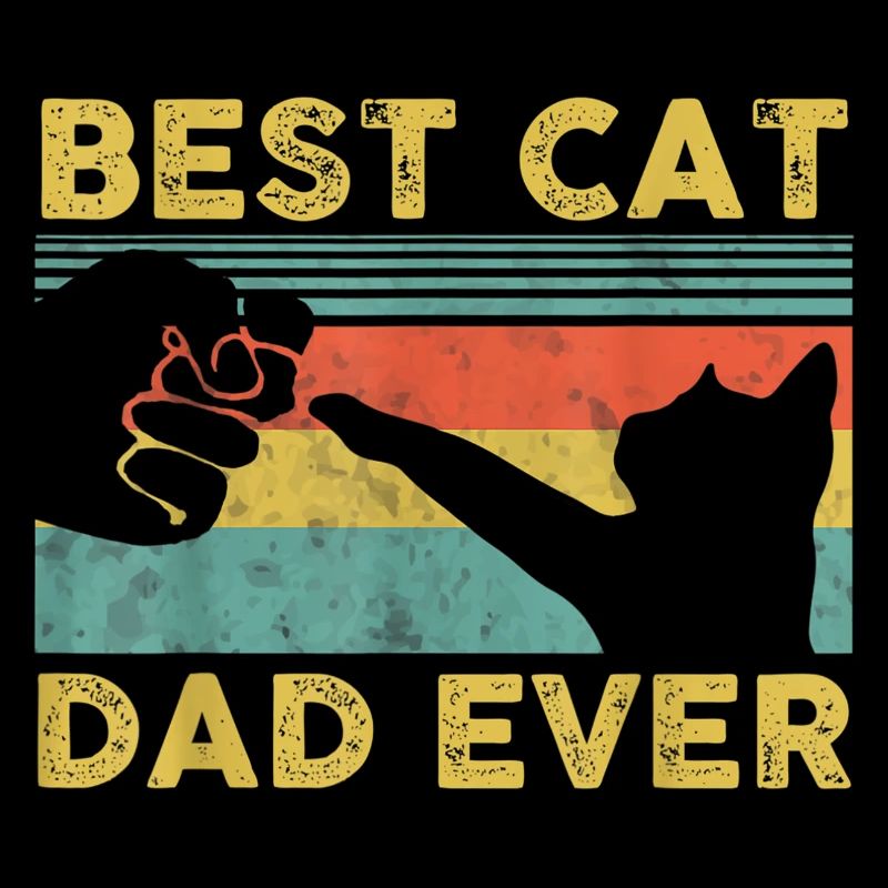 Katze Cat Dad Retro Faust
