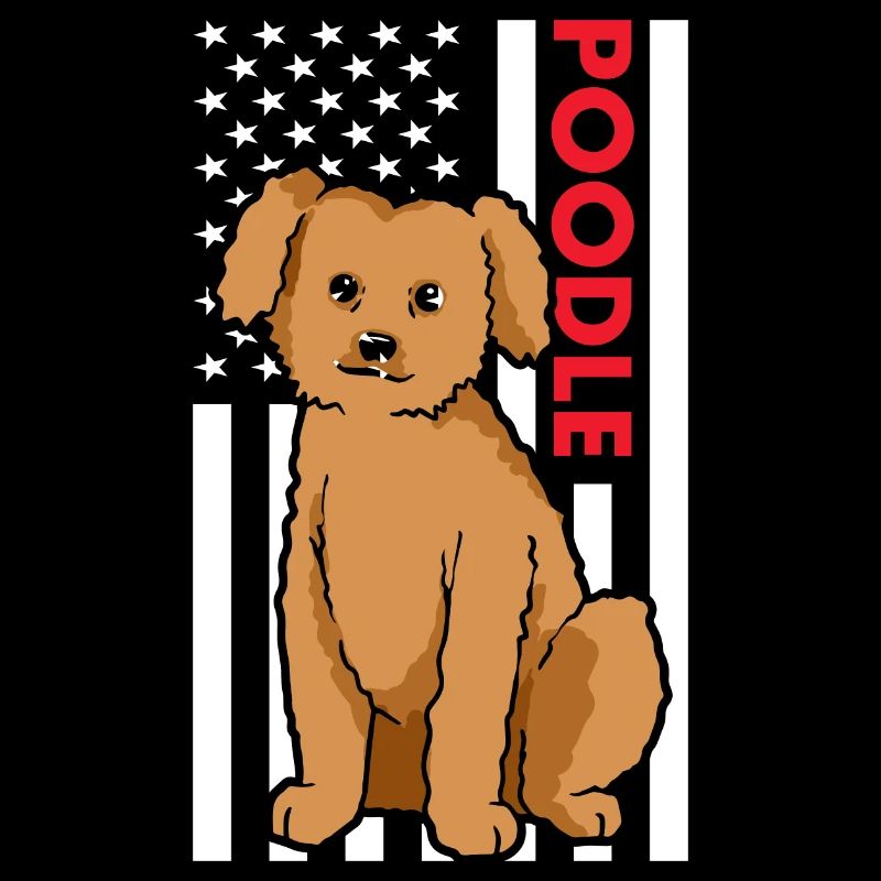 Caniche Us Flag