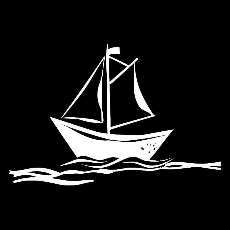 Segelschiff Illustration im Retro Stil