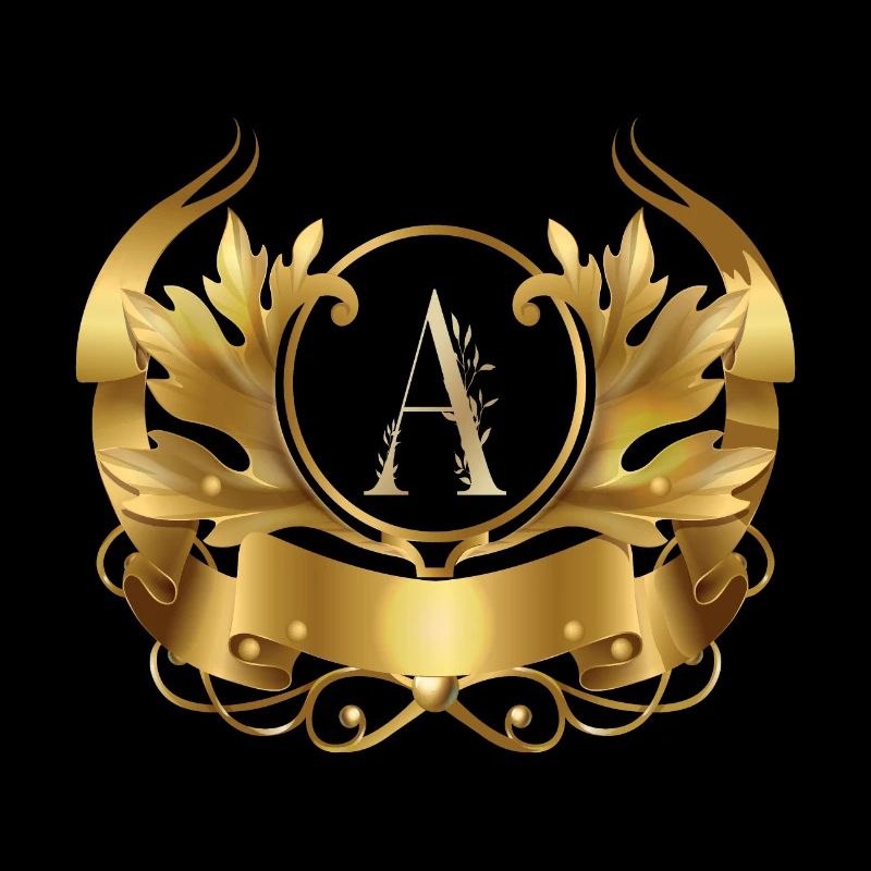 le A doré dans le cadre doré