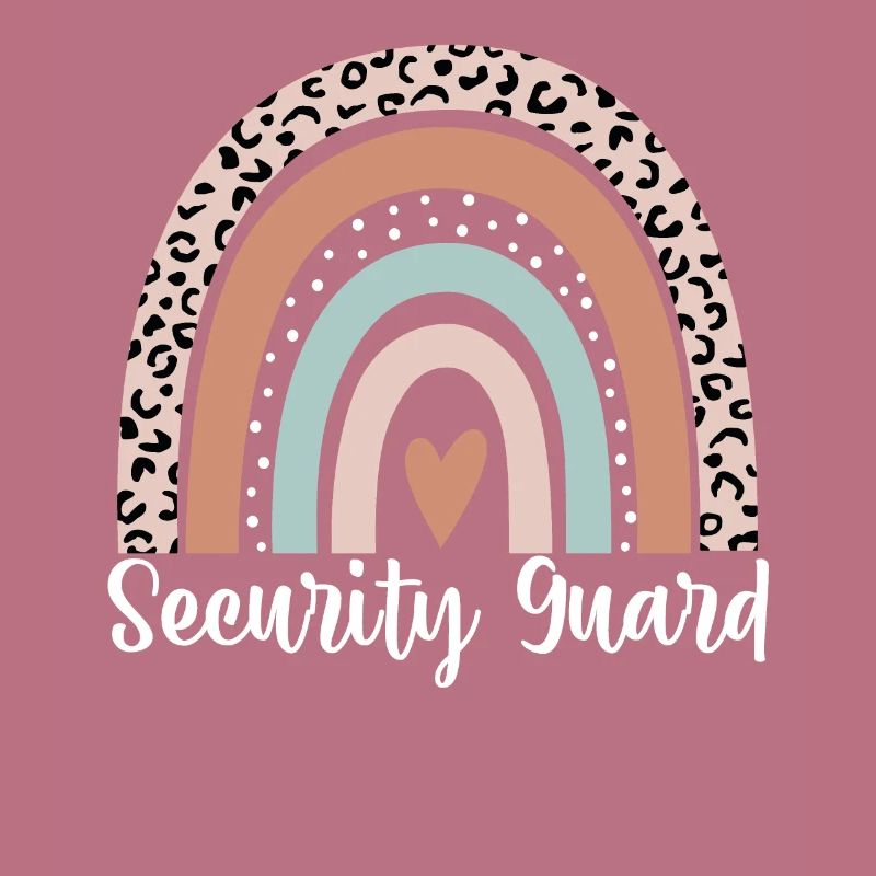 Security Guard Rainbow Leopard Funny Security