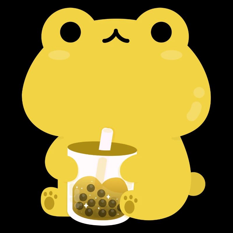 Yellow Boba Frog
