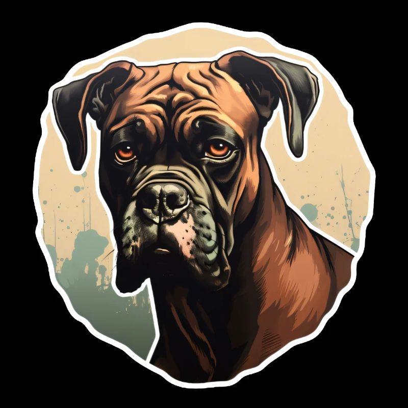 Boxerkopf interessiert