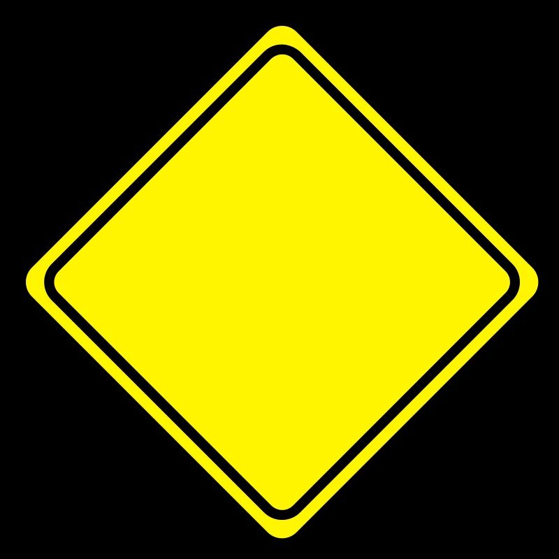 Warning Sign Yellow Empty - 2 Color Vector