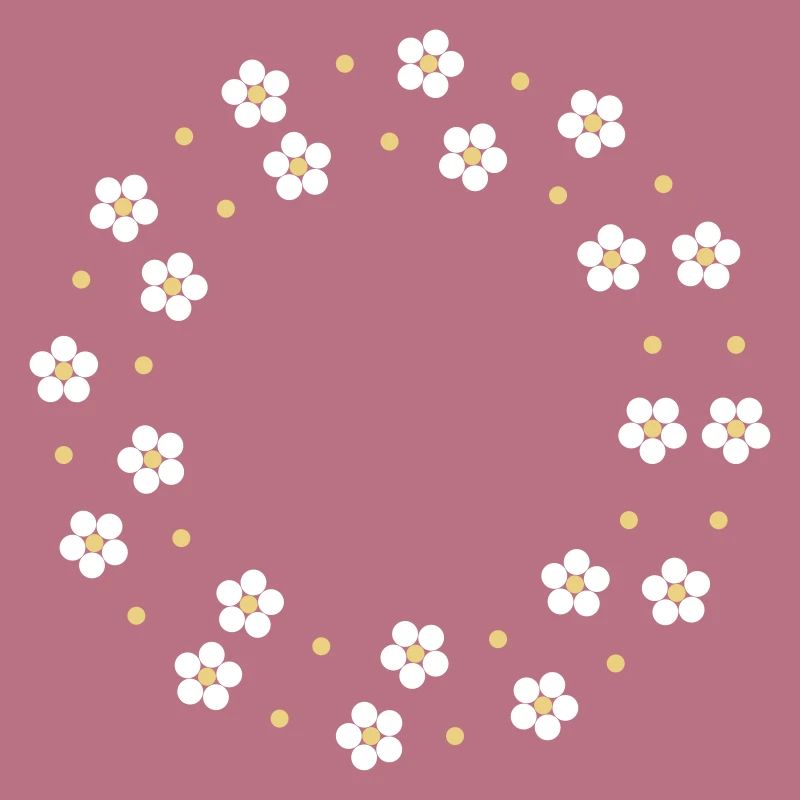 Daisies flowers decor daisy circle frame