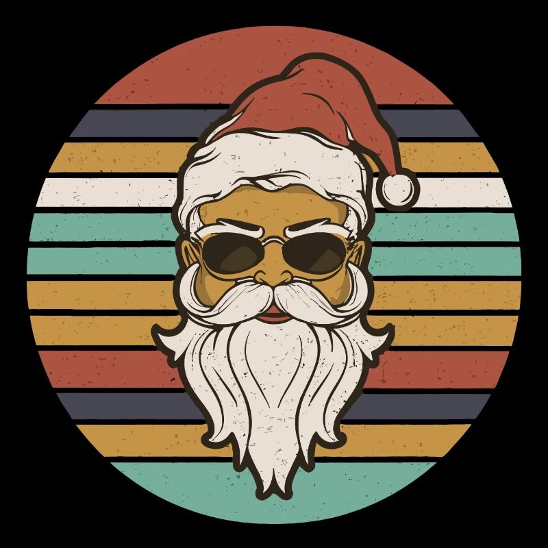 Weihnachtsmann Retro lustiger Stil