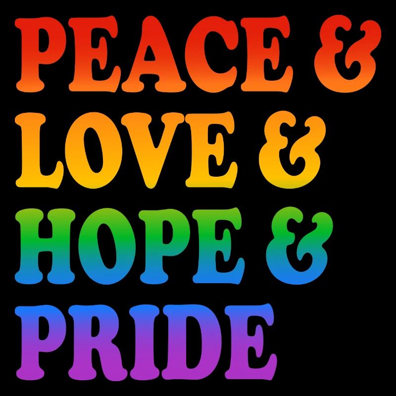 Frieden Liebe Hoffnung Stolz Regenbogenfarben