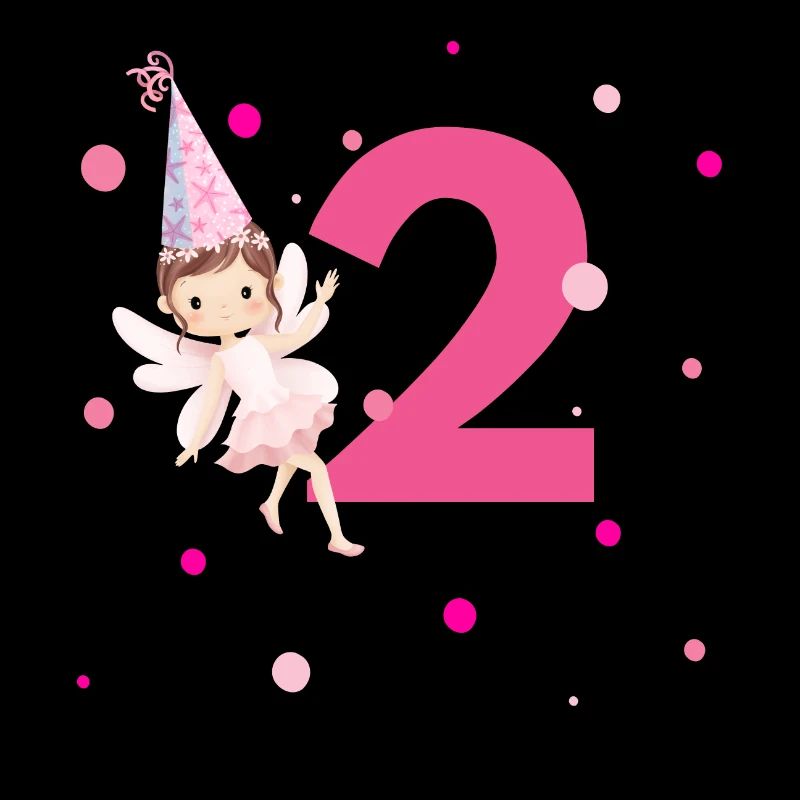 2e anniversaire fée rose