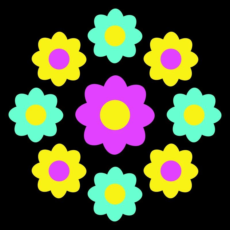 Beaucoup de fleurs colorées belle conception de motif décoratif