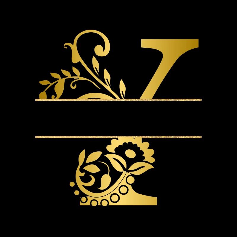 Personalisierte Blumen mit goldenem Buchstaben y - Geschenkidee