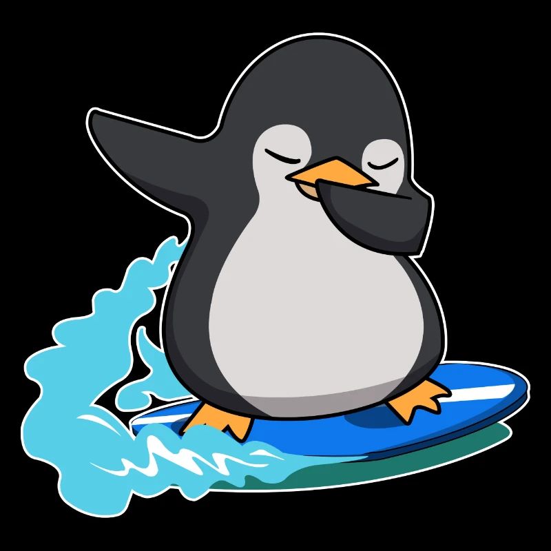 dab dabbing pingouin surf king pingouin anniversaire