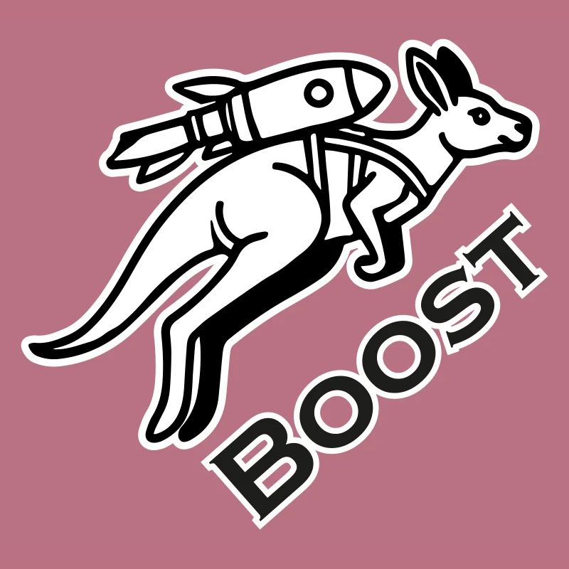 Känguru mit Jetpack - Boost Design